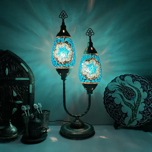 Handmade Turkish Table Lamp – Elegant Mosaic Design