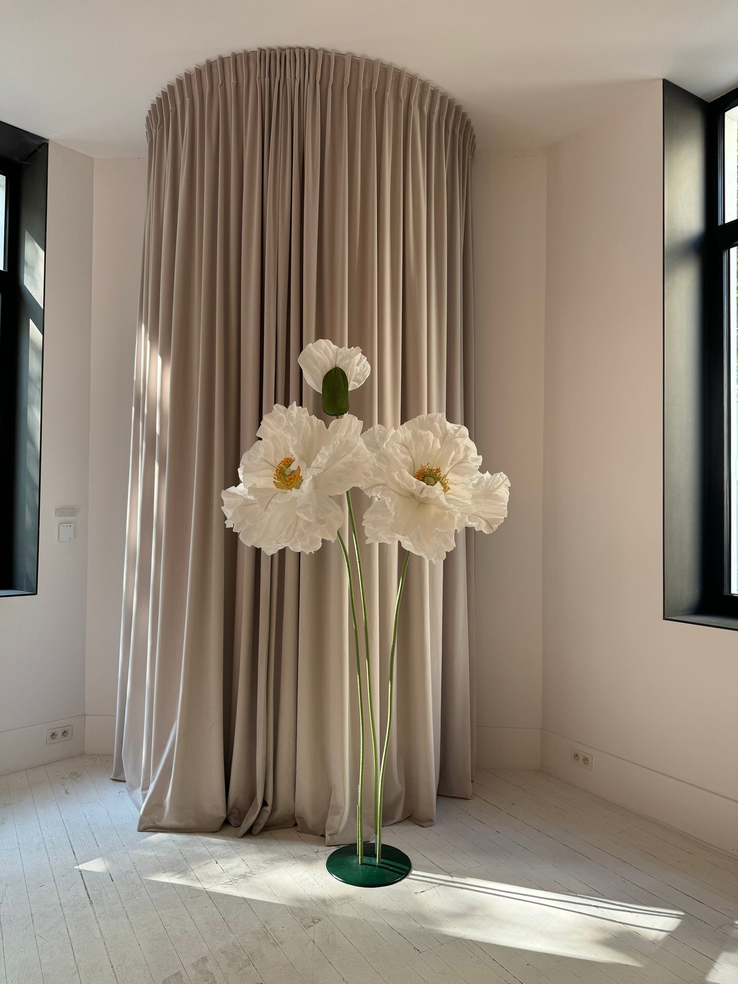 Giant White Paper Flowers