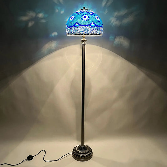 Mosaic Turkish Floor Lamps – Moroccan Bohemian Decor with Handcrafted Mosaic Glass
