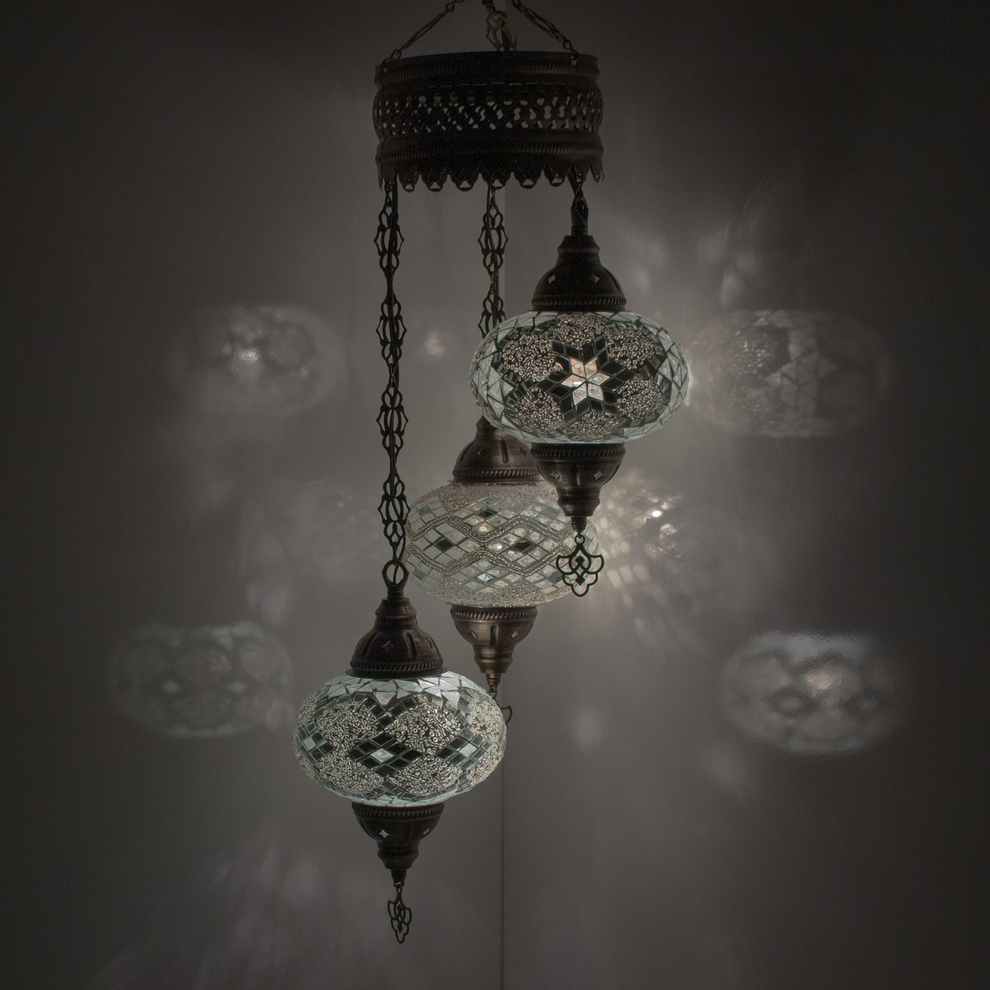 Turkish Moroccan Mosaic Hanging Ceiling Lantern Lamp