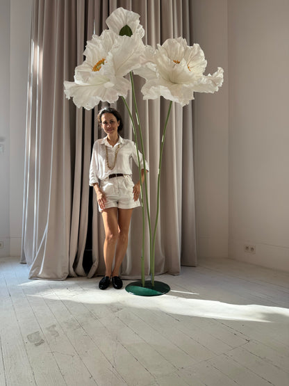 Giant White Paper Flowers