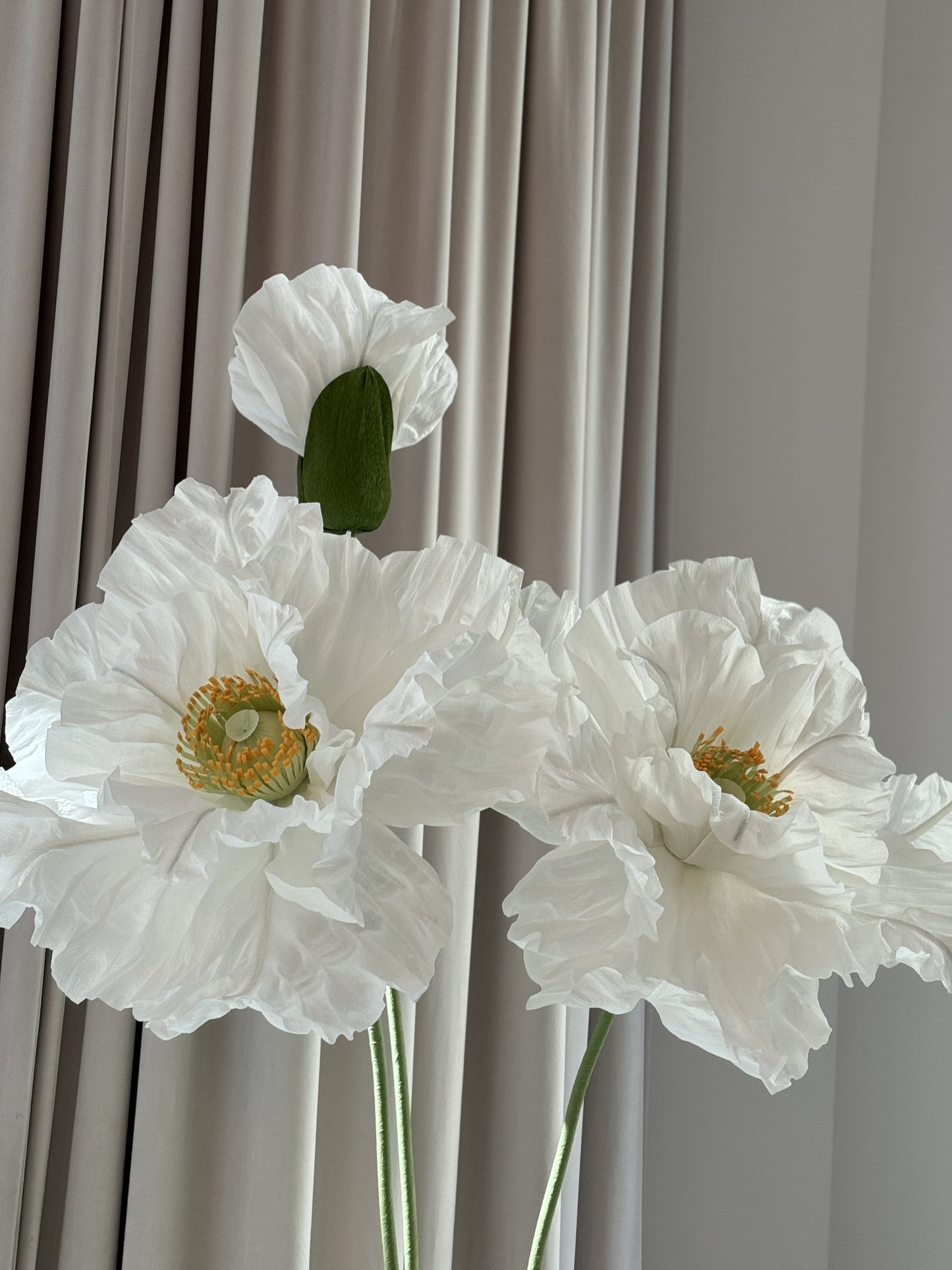 Giant White Paper Flowers