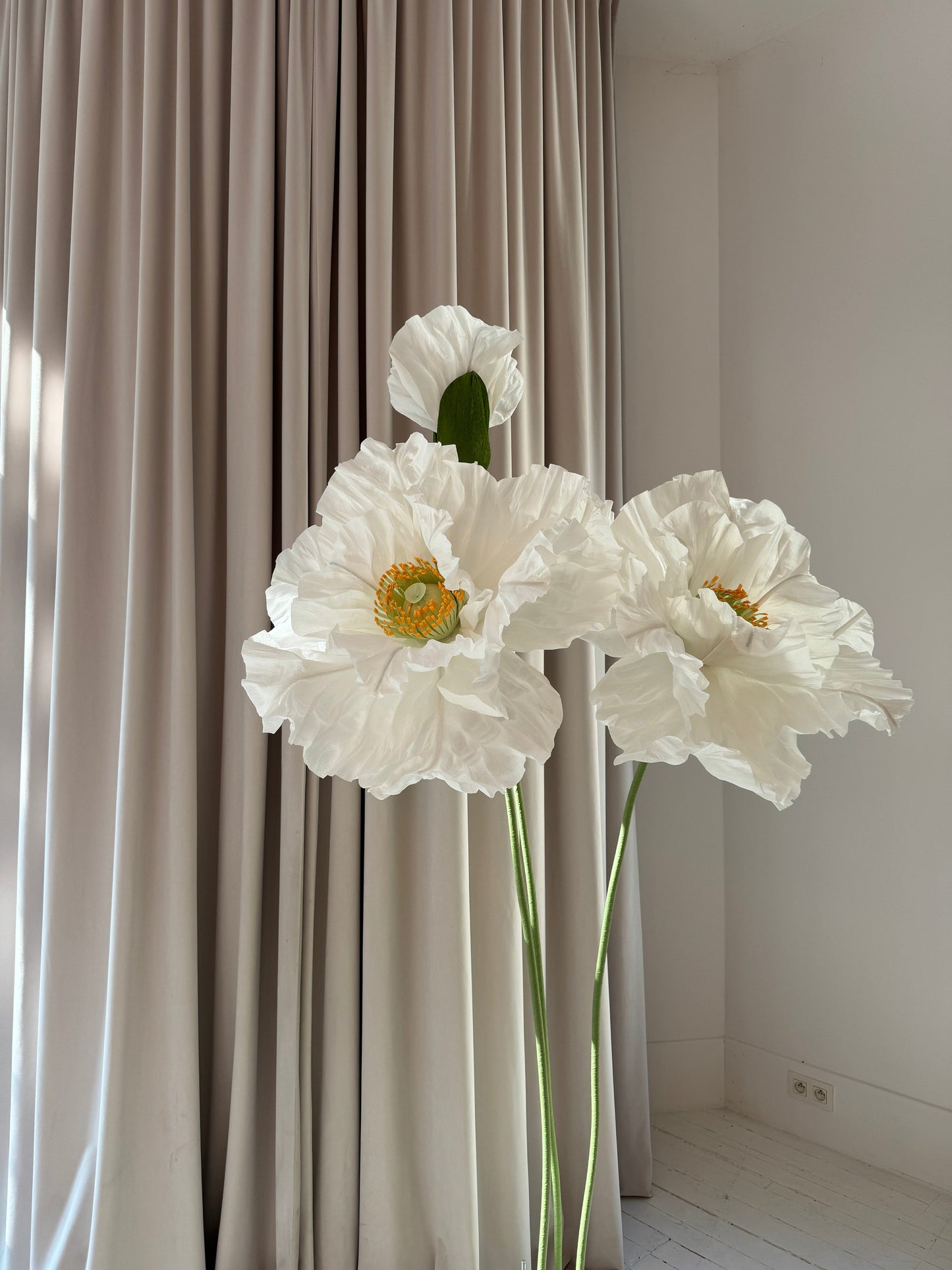 Giant White Paper Flowers