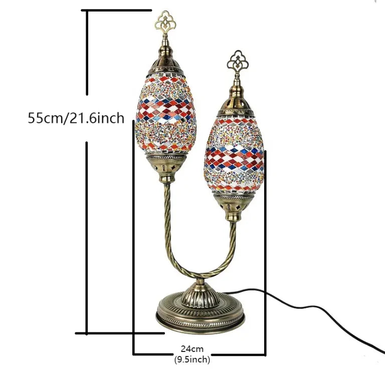 Handmade Turkish Table Lamp – Elegant Mosaic Design