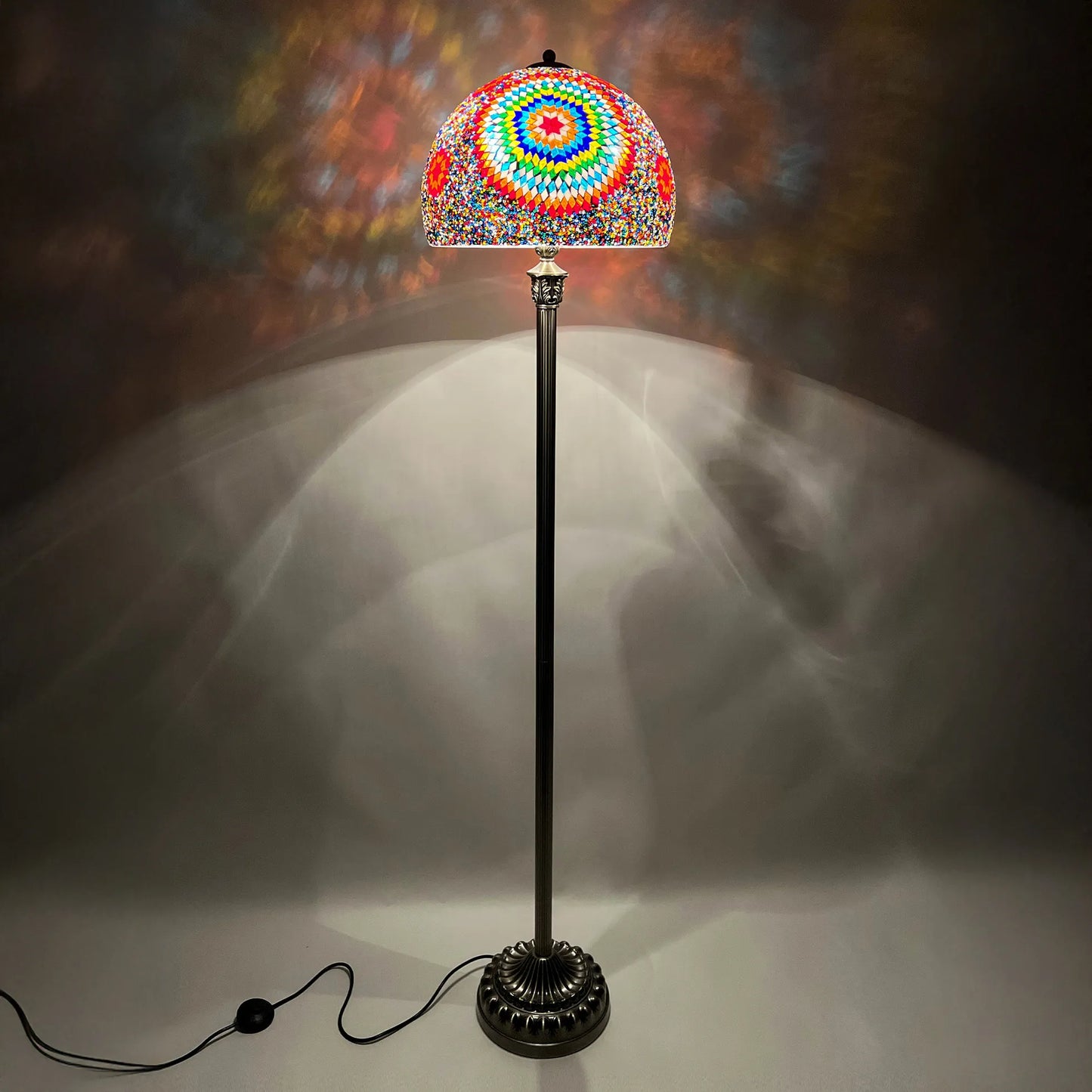 Mosaic Turkish Floor Lamps – Moroccan Bohemian Decor with Handcrafted Mosaic Glass